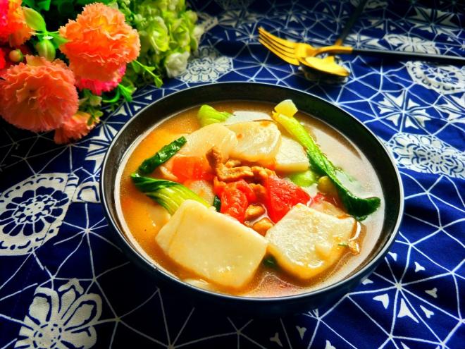 番茄肉丝煮年糕