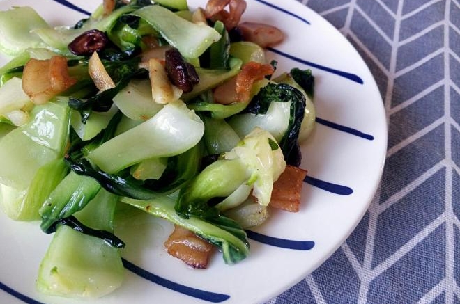 香菇油渣青菜