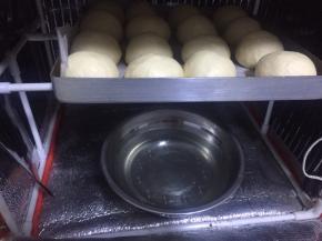 放在温暖处加一碗热水，我是放在简易发酵箱里温度30度发酵至2倍大