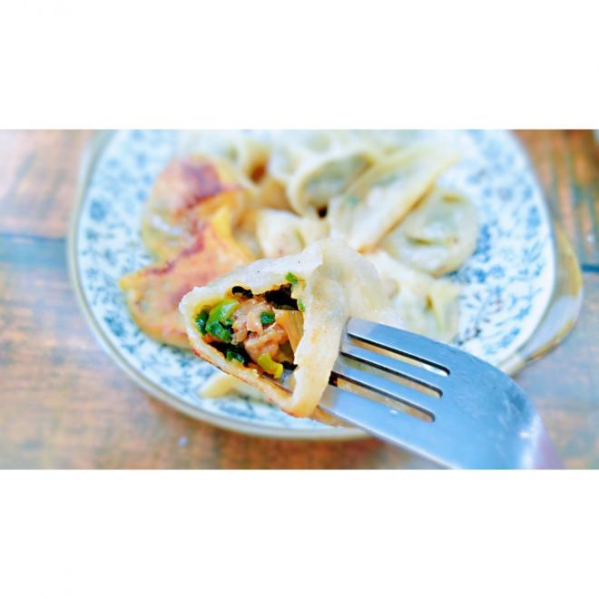 韭菜肉煎饺