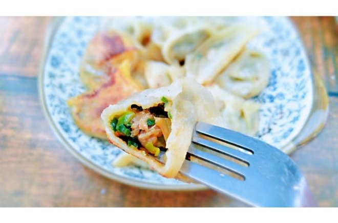 韭菜肉煎饺