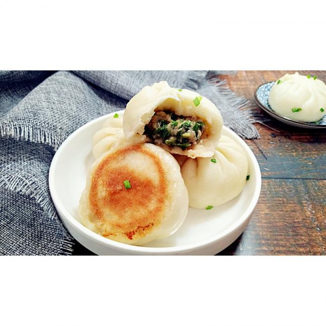 扇贝鲜肉生煎包