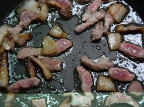 再放入瘦的煎熟