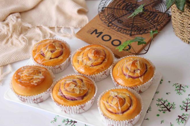 香芋紫薯面包卷