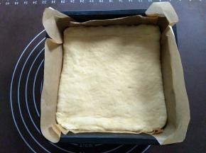把面团移到方模中