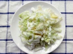 白菜切细