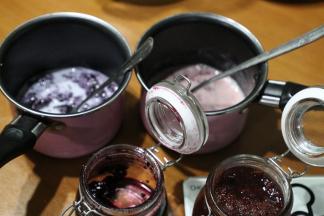 慕斯液：把蓝莓酱，树莓酱，巧克力分别用容器装好，再各自加入100克牛奶中，（纯牛奶100*3就是用在这里的）