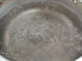 锅里放水烧开