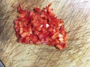 红椒切丁