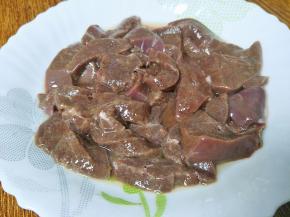 准备切好的猪肝