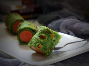 然后切段即可食用