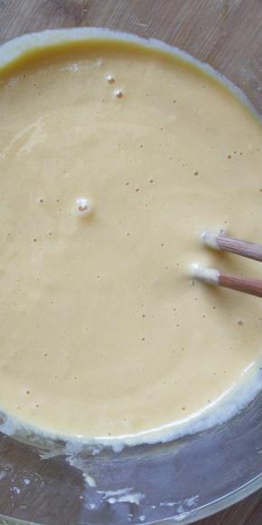 发酵完毕再次搅拌好