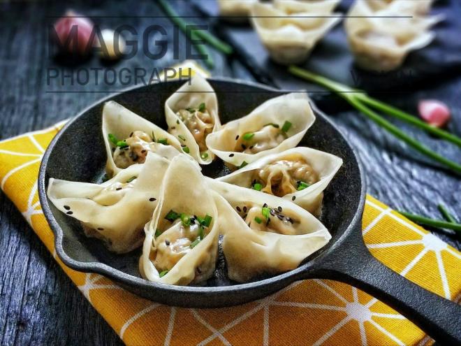 香煎槐花牛肉馄饨