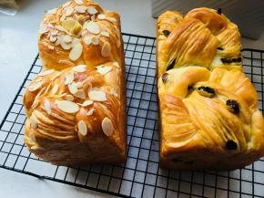 出炉后立刻脱模，摊凉，密封保存。葡萄干的折法稍有不同，我会另开一个食谱说。