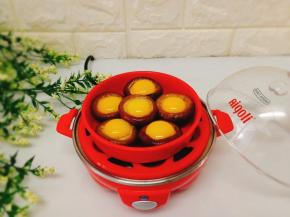 最后放上蒸香菇盆子