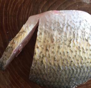 从鱼背向鱼肚子方子切开，但是不要切断