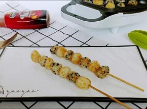用竹签串起来