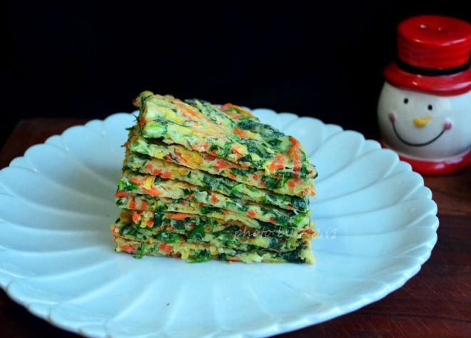 荠菜胡萝卜煎饼