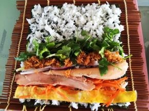 摆放上各种食材