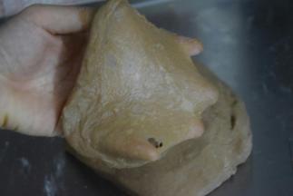 揉至面团可以出薄薄的膜即可