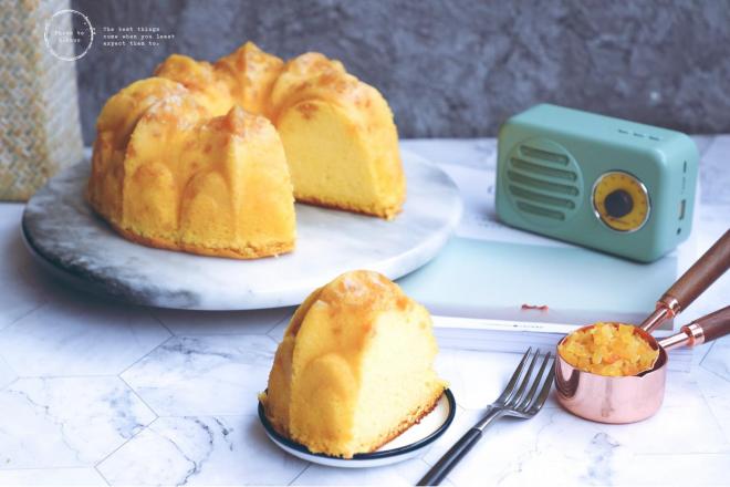 芒果丁海绵蛋糕