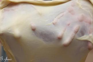 揉至手膜阶段。