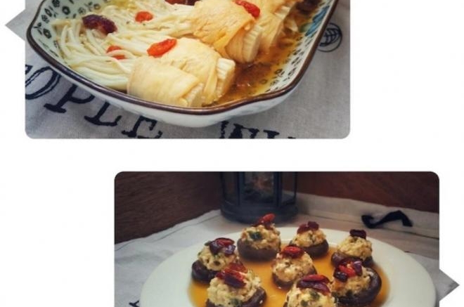 双菇鸡胸肉对对碰