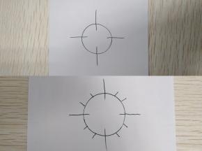 画了个渣图。 先平均四角，每一角再平均分成三等份。