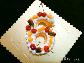 根据自己的喜好装饰一下，美美的数字蛋糕就好了