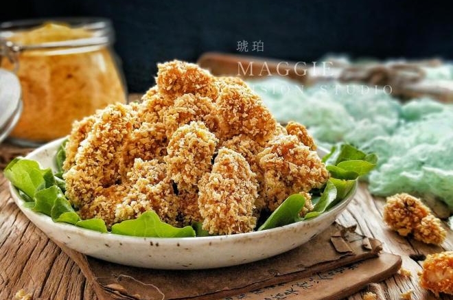 油炸劲辣香酥鸡米花