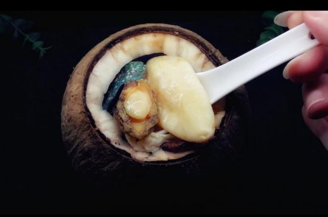原只椰子鲍鱼炖花胶