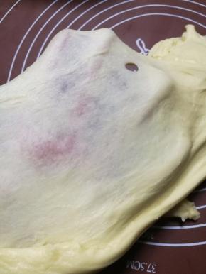 揉好的面团放入干净的盆中，盖上保鲜膜放在温暖的地方发酵到两倍大。