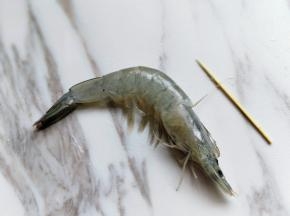 买回来的虾，首先用冷水冲洗干净，之后去除虾线，可以用一根牙签从头部位置将虾线挑出，再把虾爪子剪掉，依次做完。