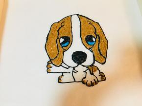 用之前制作好的彩绘面糊，将图案填满。放入冰箱冷藏