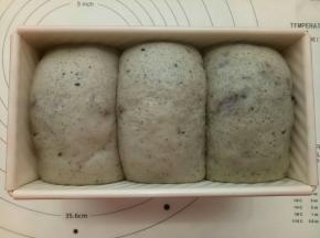 发至8分满模。烤箱180度预热10分钟后放入下层烤35分钟。(中途加盖锡纸)
