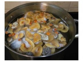 材料洗净，放入汤锅里。