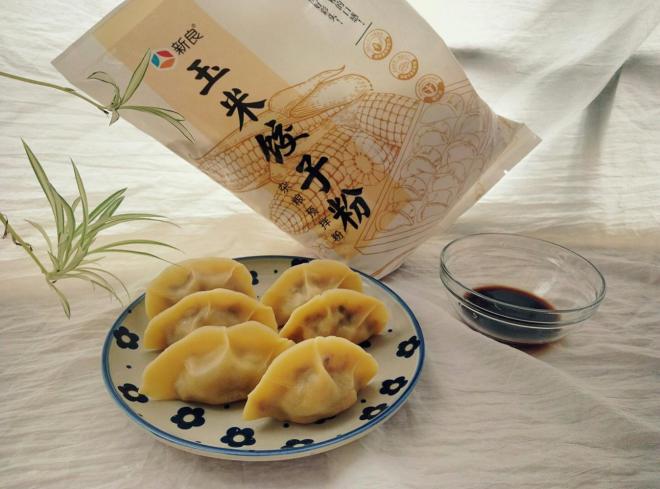 玉米饺子粉笋丁冬菇饺