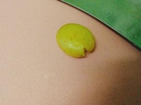 用刀背压成饼
