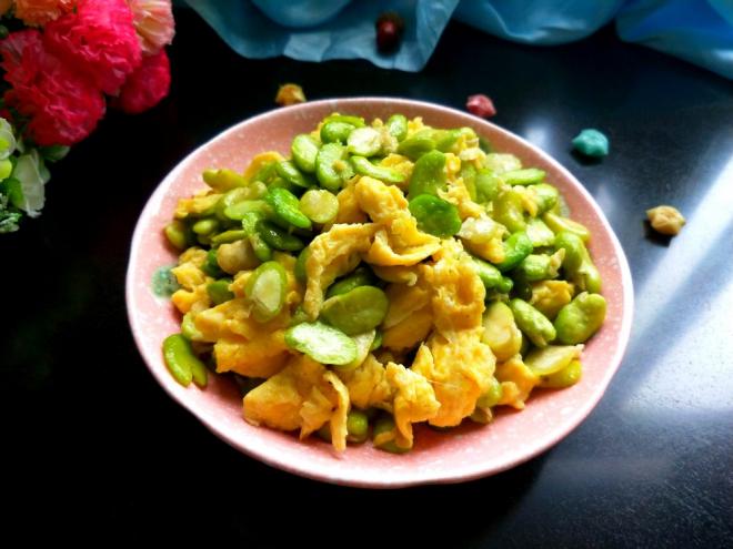 蚕豆炒鸡蛋