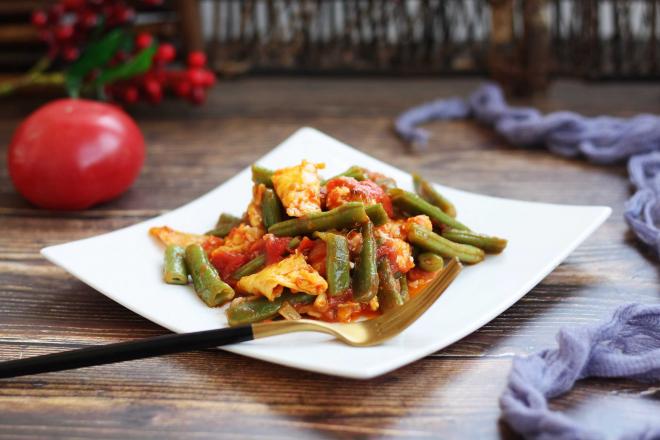 番茄鸡蛋四季豆