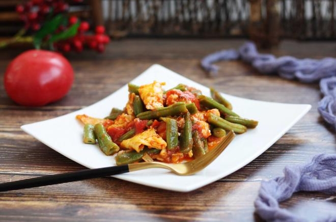 番茄鸡蛋四季豆