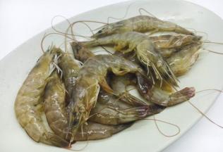 将鲜虾清洗干净。