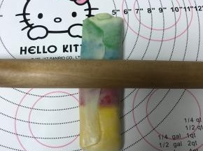 竖着放，按扁