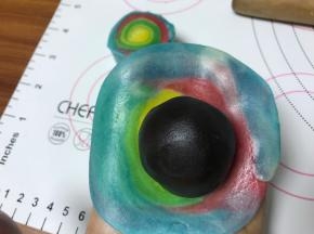 翻过来背面包裹馅球