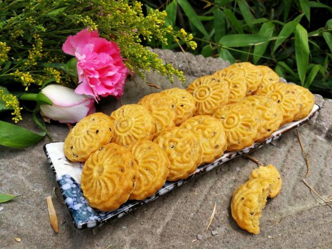 咸蛋黄土豆泥酥～如意坊月饼模具版