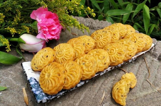 咸蛋黄土豆泥酥～如意坊月饼模具版