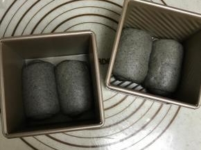 稍稍整形放入模具，进行最后发酵，发酵环境为温度38度，湿度75%左右。发酵温度不要超过40度。