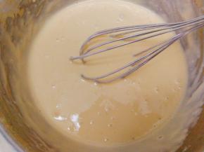 手动打蛋器用z字划，面粉无颗粒即可