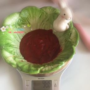 5. 熬制好的所有酱，我称了下98.6克。