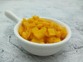 芒果干直接切小丁就可以、